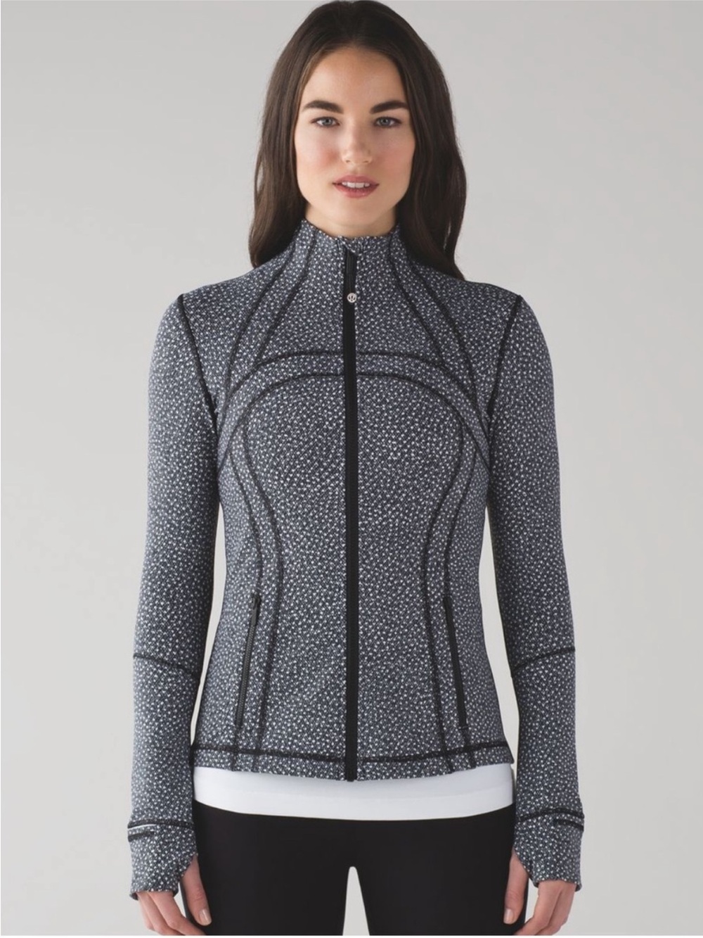 Lululemon Define Jacket - Frozen Fizz White Black size 4